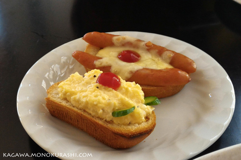 風音（ふうね）のパスタランチ、オープンサンド