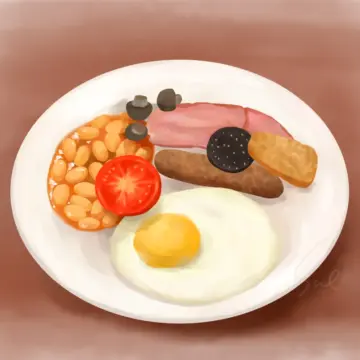 イラスト イングリッシュブレックファースト